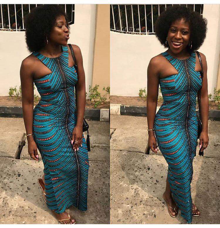 Ankara new styles gown with pencil mouth