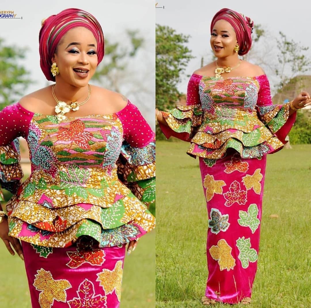 latest ankara styles for ladies skirt and blouse