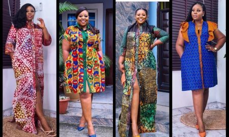 Sharp Ankara Gown Shirt/