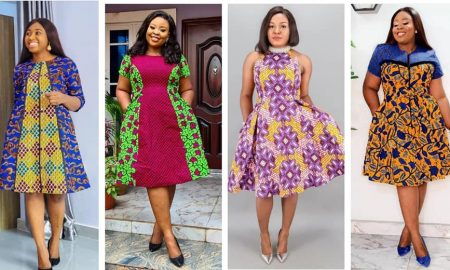 Ankara Short Flare Gowns